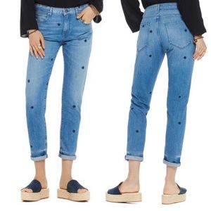 Scotch & Soda Petit Ami Star Embroidered Slim Boyfriend Jean Size 27